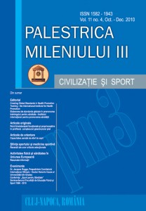 Palestrica mileniului III Civilizaţie şi sport Vol. 11, no. 4, Octombrie-Decembrie 2010