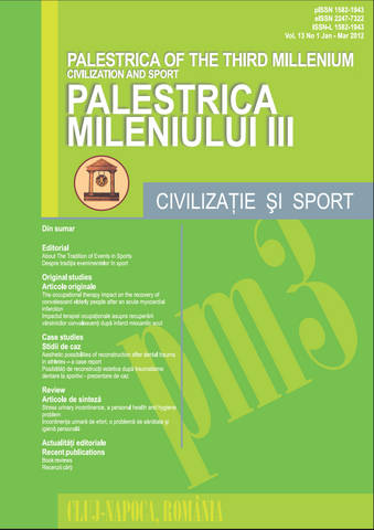 Palestrica of the Third Millennium, Vol. 13, no. , January - March 2012